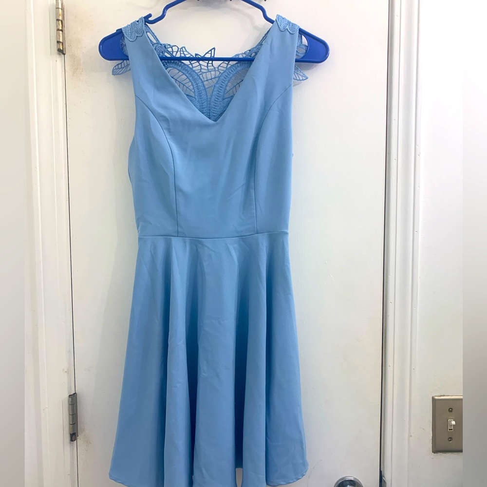 Altard State blue lace back skater dress